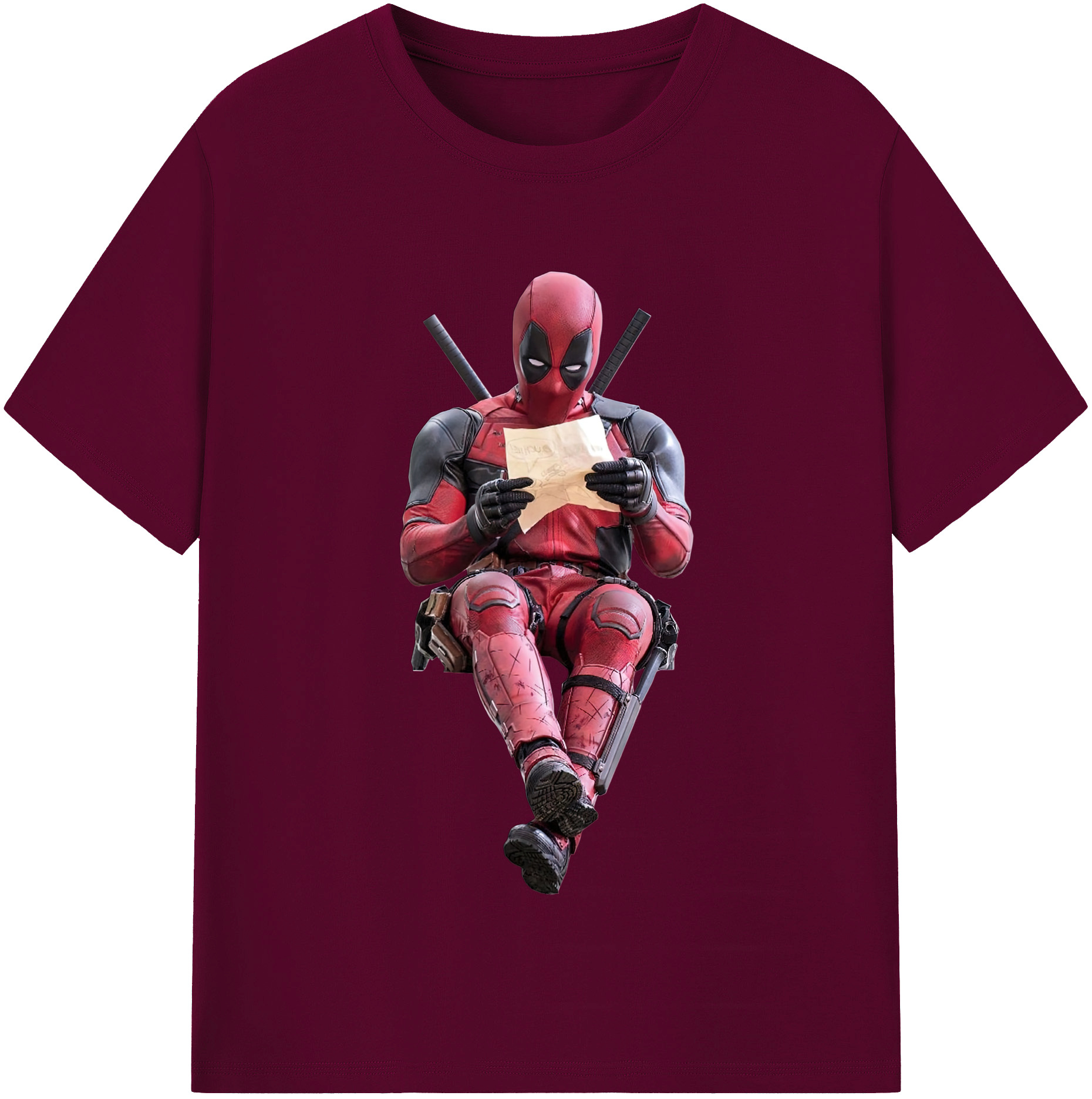 （画像用） Deadpool デッドプール レディースカジュアルプリントTシャツ（綿100％）